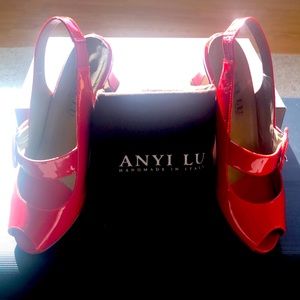 Anyi Lu Patent Leather Sandals